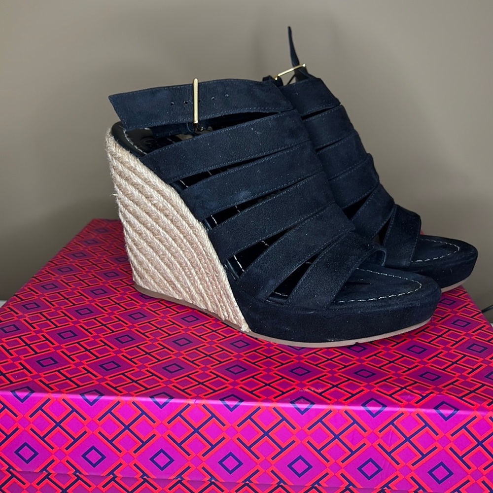 Tory Burch Black Wedges